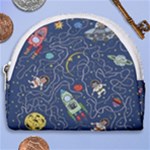 Cat-cosmos-cosmonaut-rocket Horseshoe Style Canvas Pouch