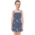 Cat-cosmos-cosmonaut-rocket Kids  Summer Sun Dress