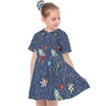 Cat-cosmos-cosmonaut-rocket Kids  Sailor Dress