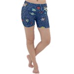 Cat-cosmos-cosmonaut-rocket Lightweight Velour Yoga Shorts