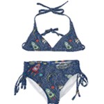 Cat-cosmos-cosmonaut-rocket Kids  Classic Bikini Set