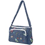 Cat-cosmos-cosmonaut-rocket Front Pocket Crossbody Bag