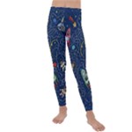 Cat-cosmos-cosmonaut-rocket Kids  Lightweight Velour Leggings