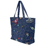 Cat-cosmos-cosmonaut-rocket Zip Up Canvas Bag