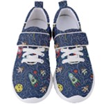 Cat-cosmos-cosmonaut-rocket Women s Velcro Strap Shoes