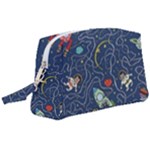 Cat-cosmos-cosmonaut-rocket Wristlet Pouch Bag (Large)