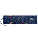 Cat-cosmos-cosmonaut-rocket Roll Up Canvas Pencil Holder (L)