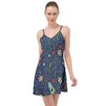 Cat-cosmos-cosmonaut-rocket Summer Time Chiffon Dress