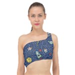 Cat-cosmos-cosmonaut-rocket Spliced Up Bikini Top 