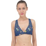 Cat-cosmos-cosmonaut-rocket Classic Banded Bikini Top