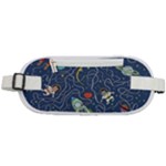 Cat-cosmos-cosmonaut-rocket Rounded Waist Pouch