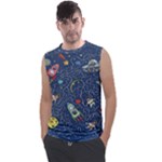 Cat-cosmos-cosmonaut-rocket Men s Regular Tank Top