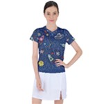 Cat-cosmos-cosmonaut-rocket Women s Sports Top