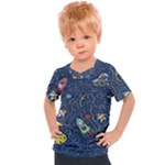 Cat-cosmos-cosmonaut-rocket Kids  Sports Tee