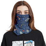 Cat-cosmos-cosmonaut-rocket Face Covering Bandana (Two Sides)