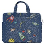 Cat-cosmos-cosmonaut-rocket MacBook Pro 16  Double Pocket Laptop Bag 