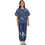 Cat-cosmos-cosmonaut-rocket Kids  Tee and Pants Sports Set