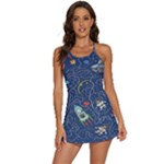 Cat-cosmos-cosmonaut-rocket 2-in-1 Flare Activity Dress