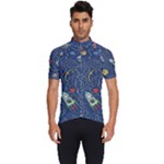Cat-cosmos-cosmonaut-rocket Men s Short Sleeve Cycling Jersey