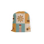 Nautical-elements-collection Drawstring Pouch (Small)