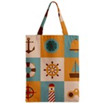 Nautical-elements-collection Zipper Classic Tote Bag