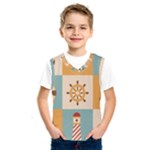 Nautical-elements-collection Kids  Basketball Tank Top