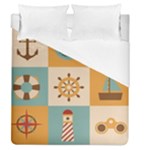 Nautical-elements-collection Duvet Cover (Queen Size)