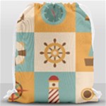 Nautical-elements-collection Drawstring Bag (Large)