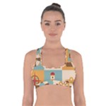 Nautical-elements-collection Cross Back Sports Bra