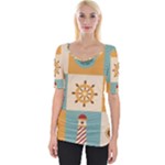 Nautical-elements-collection Wide Neckline Tee