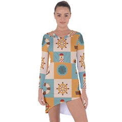 Asymmetric Cut-Out Shift Dress 