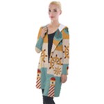 Nautical-elements-collection Hooded Pocket Cardigan