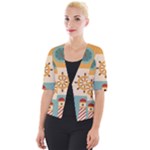 Nautical-elements-collection Cropped Button Cardigan