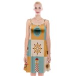 Nautical-elements-collection Spaghetti Strap Velvet Dress