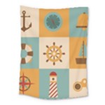 Nautical-elements-collection Medium Tapestry