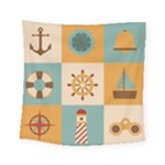 Nautical-elements-collection Square Tapestry (Small)