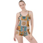 Nautical-elements-collection Boyleg Tankini Set 