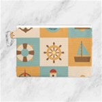 Nautical-elements-collection Canvas Cosmetic Bag (Large)