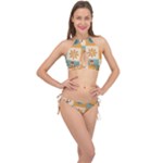 Nautical-elements-collection Cross Front Halter Bikini Set