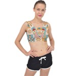 Nautical-elements-collection V-Back Sports Bra