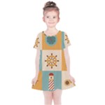 Nautical-elements-collection Kids  Simple Cotton Dress