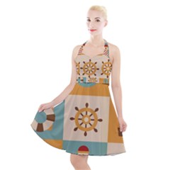 Halter Party Swing Dress  