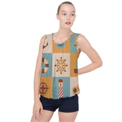 Bubble Hem Chiffon Tank Top 