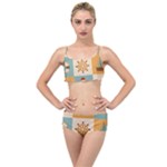 Nautical-elements-collection Layered Top Bikini Set