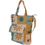 Nautical-elements-collection Shoulder Tote Bag