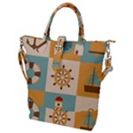 Nautical-elements-collection Buckle Top Tote Bag