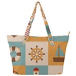 Nautical-elements-collection Full Print Shoulder Bag