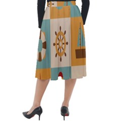 Classic Velour Midi Skirt  
