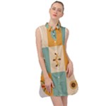 Nautical-elements-collection Sleeveless Shirt Dress