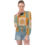 Nautical-elements-collection Banded Bottom Chiffon Top